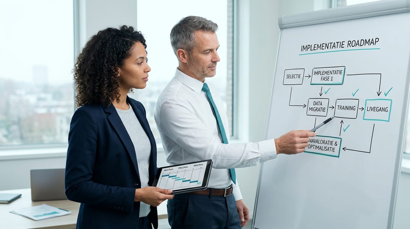 Medewerker werkt met voorraad- en ordermodules binnen een cloud ERP