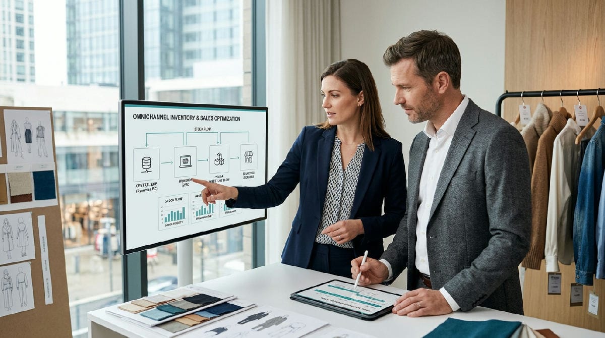 Omnichannel verkoopkanalen gekoppeld aan centraal ERP systeem voor kleding