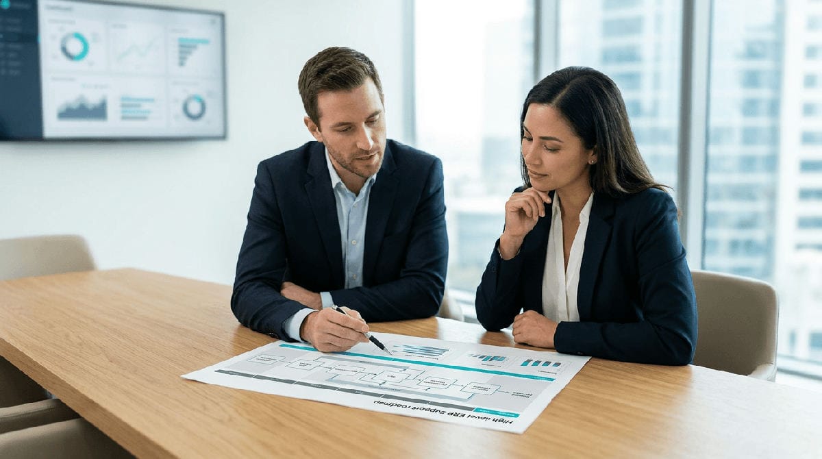 Medewerker registreert een supportticket in een ERP systeem