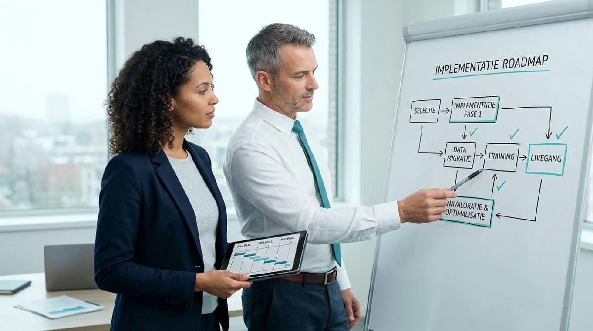 Medewerker werkt met voorraad- en ordermodules binnen een cloud ERP