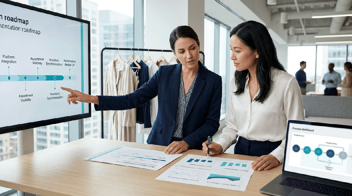 Magazijnmedewerker scant kledingorder voor omnichannel verzending