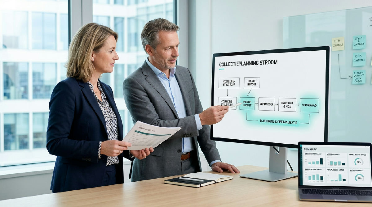 Dashboard met inkoopbudget en voorraad per productgroep en levering